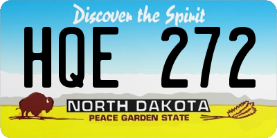 ND license plate HQE272
