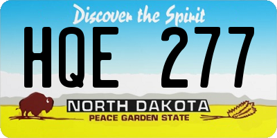 ND license plate HQE277