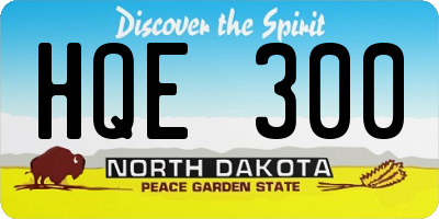 ND license plate HQE300
