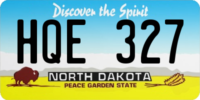 ND license plate HQE327