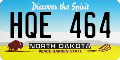 ND license plate HQE464