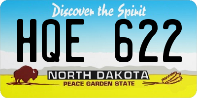 ND license plate HQE622