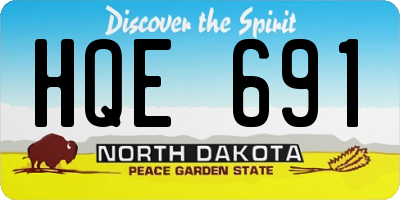 ND license plate HQE691