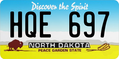 ND license plate HQE697