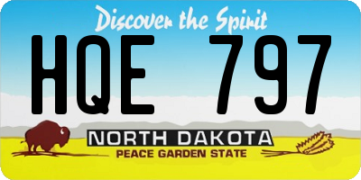ND license plate HQE797