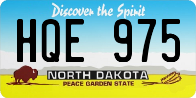 ND license plate HQE975