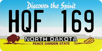 ND license plate HQF169