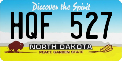 ND license plate HQF527