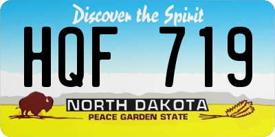 ND license plate HQF719