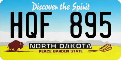 ND license plate HQF895