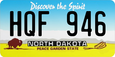 ND license plate HQF946