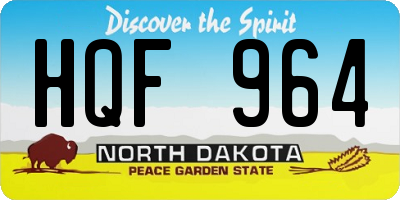 ND license plate HQF964
