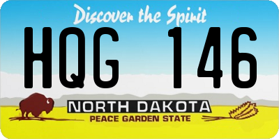 ND license plate HQG146