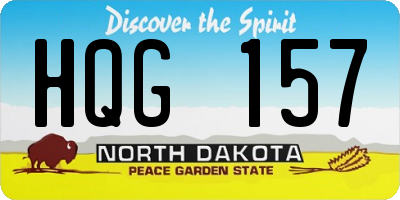 ND license plate HQG157