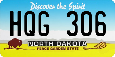 ND license plate HQG306