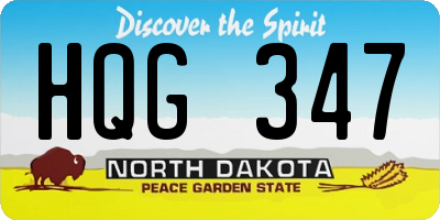 ND license plate HQG347