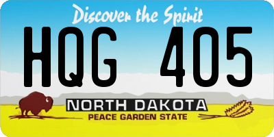 ND license plate HQG405