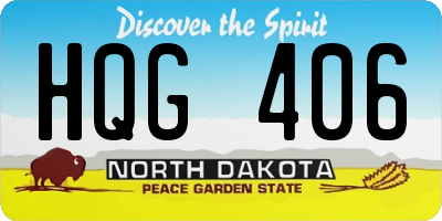 ND license plate HQG406