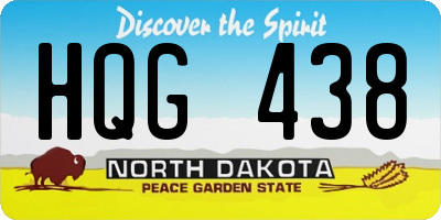 ND license plate HQG438