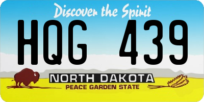 ND license plate HQG439