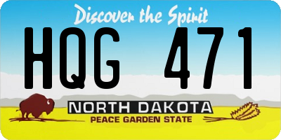 ND license plate HQG471