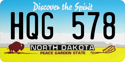 ND license plate HQG578