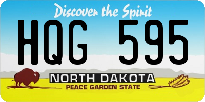 ND license plate HQG595