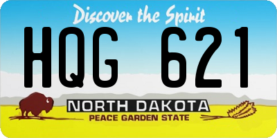 ND license plate HQG621