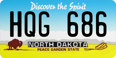 ND license plate HQG686