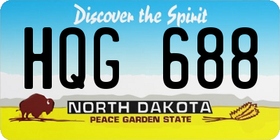 ND license plate HQG688
