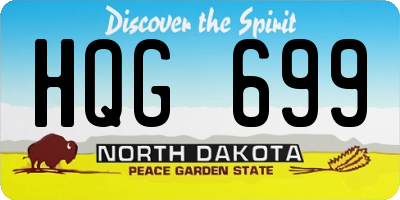 ND license plate HQG699