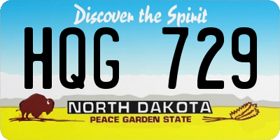 ND license plate HQG729
