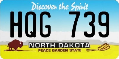 ND license plate HQG739