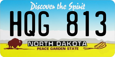 ND license plate HQG813