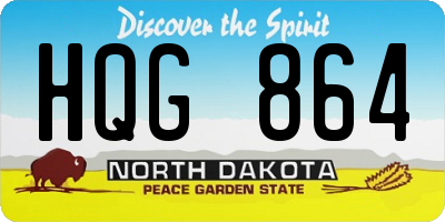 ND license plate HQG864
