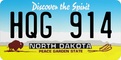 ND license plate HQG914