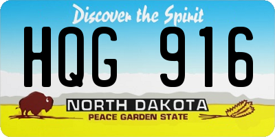 ND license plate HQG916