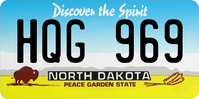 ND license plate HQG969