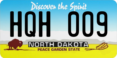 ND license plate HQH009