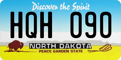 ND license plate HQH090