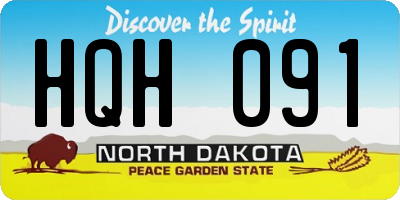 ND license plate HQH091