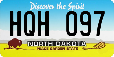 ND license plate HQH097