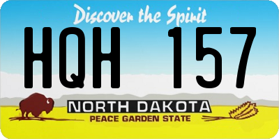 ND license plate HQH157
