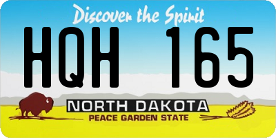 ND license plate HQH165