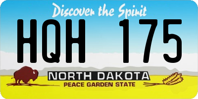ND license plate HQH175