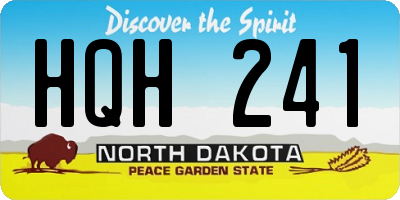 ND license plate HQH241