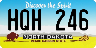 ND license plate HQH246