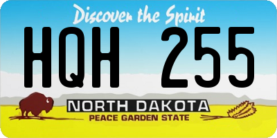 ND license plate HQH255