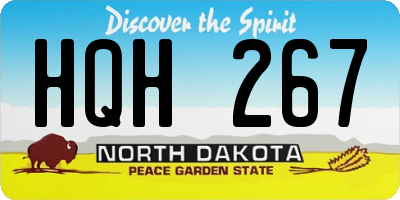 ND license plate HQH267
