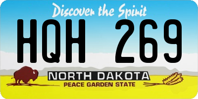 ND license plate HQH269